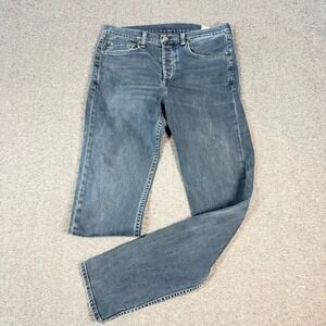 Rag & Bone Fit 2 Slim Jeans Mens 32 Faded Blue Denim Button Fly Pants